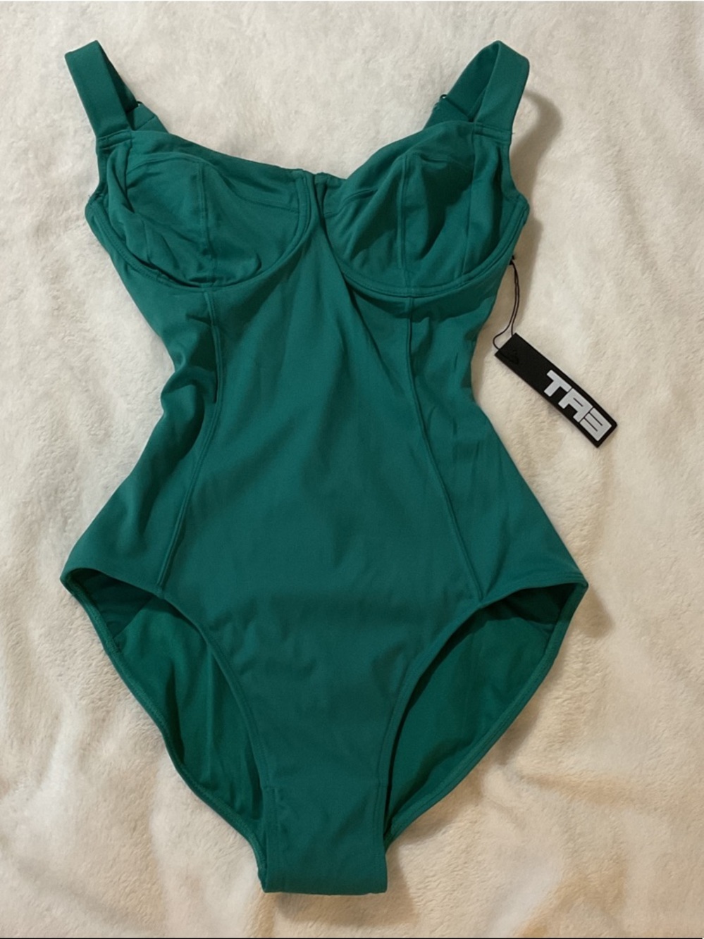 Emerald One-Piece Bustier Swimsuit